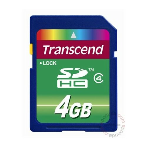 Transcend SD 4GB SDHC Class 4 TS4GSDHC4 memorijska kartica Slike