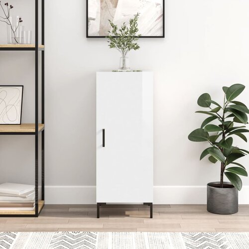 vidaXL Komoda sjajna bijela 34 5 x 34 x 90 cm od konstruiranog drva Cijene