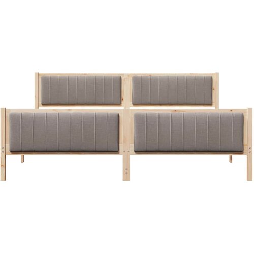  Okvir kreveta Smeđa i taupe 200 x 200 cm Masivna borovina Slike