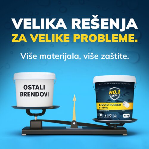 No.1 Seal 10 KG Transparentna Tečna guma STRONG (do 20m&amp;sup2;) Slike