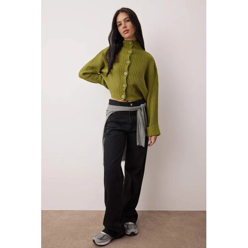 TRENDYOLMILLA ženski duks Twoaw22Hi0174, Maslinasto zelena-Zelena Cene