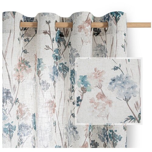 Restilo Svijetlo plava/krem zavjesa 135x250 cm Flosi – Cijene