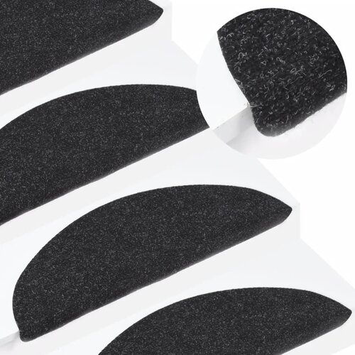 vidaXL Preproge za stopnice samolepilne 10 kosov antracit 56x17x3 cm Cene