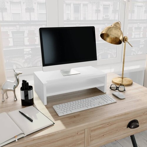 vidaXL Stalak za monitor bijeli 42 x 24 x 13 cm od iverice Cijene