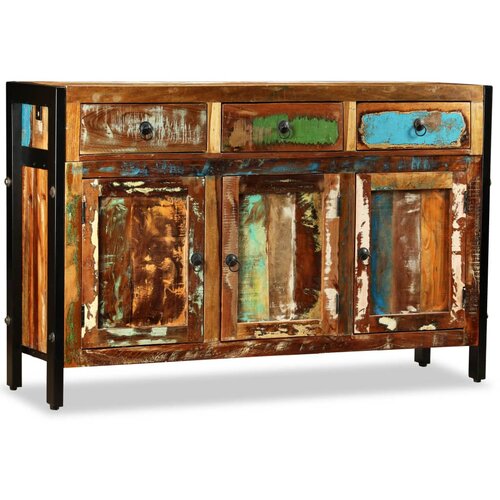 VidaXL Kredenca iz masivnega predelanega lesa 120x35x76 cm Slike