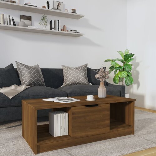 VidaXL stolić za kavu smeđa hrasta 102x50x36 cm konstruirano drvo Slike