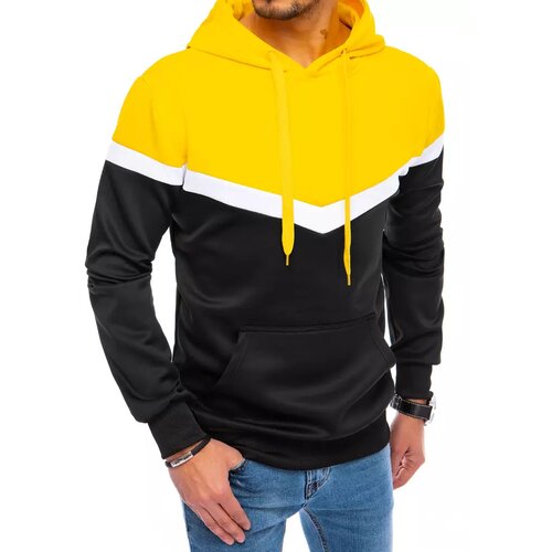 DStreet yellow men's hoodie BX5126 Slike