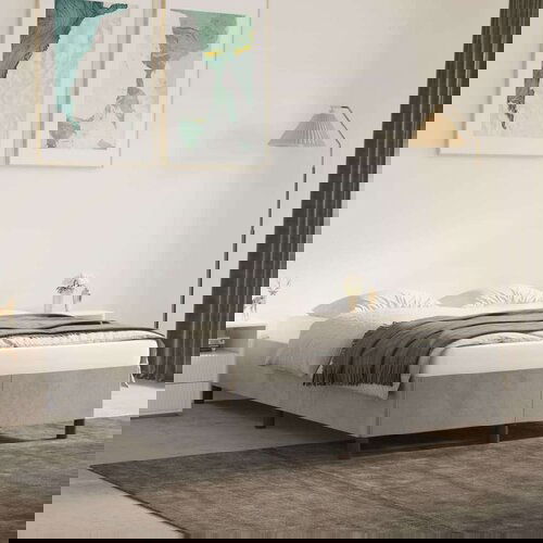  Posteljni okvir svetlo siv 140x200 cm žamet, (20725124) Slike