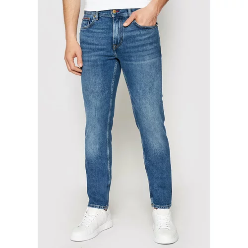 Tommy Hilfiger Jeans hlače Denton MW0MW15603 Modra Straight Fit
