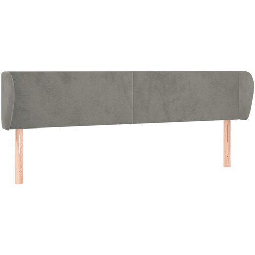 Maison Chic Vzglavna omarica - Nočna omarica - Posteljna omarica z ušesi svetlo sivo 203x23x78/88 cm žamet, (21709706) Cene