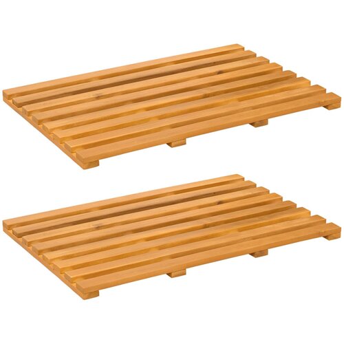  Prostirka za kupanje Smeđa 56 x 37 x 2,5 cm boja drva Slike
