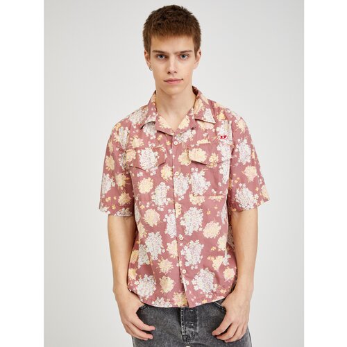 Diesel Old Pink Men&amp;#039;s Floral Shirt - Mens Slike