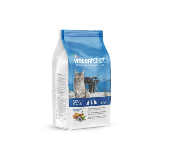 Vincent Pet food Vincent DIET hrana za mačke Adult - Plava riba 1.5kg Cene