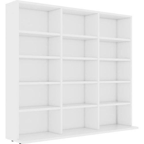  za CD-ove bijeli 100 x 23 x 89,5 cm konstruirano drvo Slike