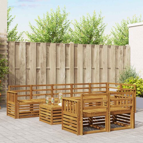  Set vanjskih sofa 9 kom. Prirodna Poliester Cene