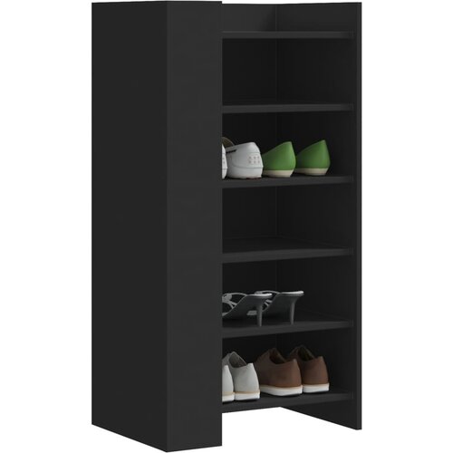 The Living Store Omarica za čevlje črna 52x37,5x100 cm inženirski les - Omara Za Čevlje, (21657216) Cene
