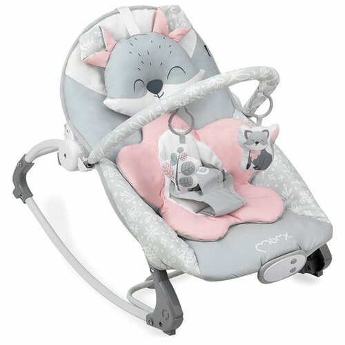 Momi luis ležaljka za bebe sa muzikom i vibracijom - pink Cene