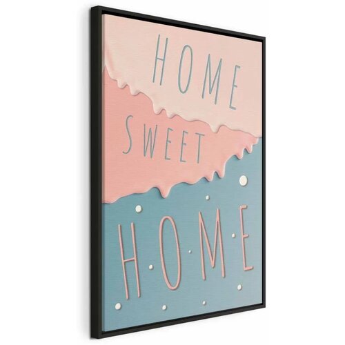  Slika - Inscriptions: Home Sweet Home (1 Part) Vertical 80x120 U crnom drvenom okviru Cene