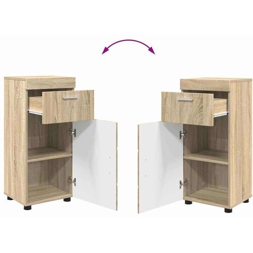 vidaXL kopalniška omarica z vrati tulum sonoma hrast 37 x 31.5 x 82 cm Cene
