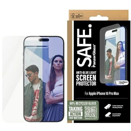 PanzerGlass SAFE BY KALJENO STEKLO ZA IPHONE 16 PRO MAX ANTI-BLUE LIGHT, (21911463) Cene