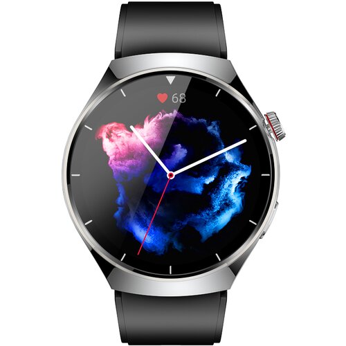 INF Pametna ura, Bluetooth klic in srčni utrip, krvni tlak in kisik v krvi Gray + Silicone Black, (21836352) Cene