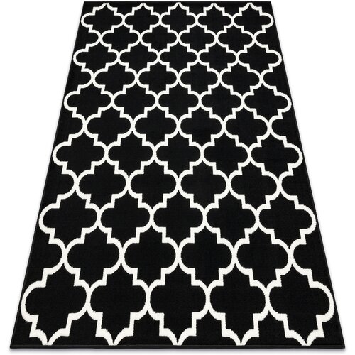 RugsX Preproge Preproga BCF Morad TRELIS Maro&scaron;ka detelja - 60x110 cm Črna Cene