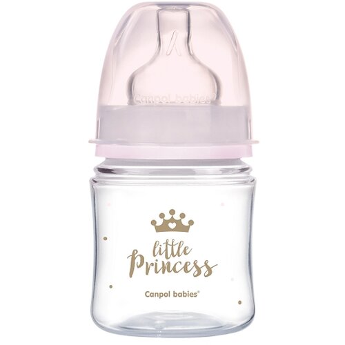 Canpol BABIES FLASICA 120ml SIROKI VRAT, PP - ROYAL BABY 35/233 PINK Cene