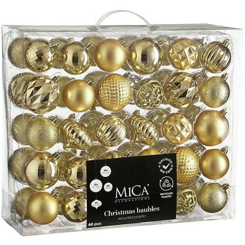 Mica Decorations Božićne kuglice (Boja: Zlatna) Cijene