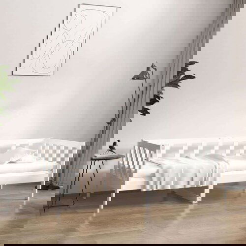  Dnevna postelja bela 90x190 cm trdna borovina, (20601197) Cene