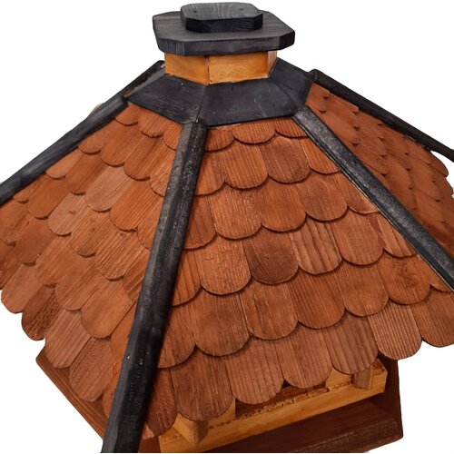  Drvena hranilica za ptice, sa posudom za hranu 40 x 45 x 35 cm Slike
