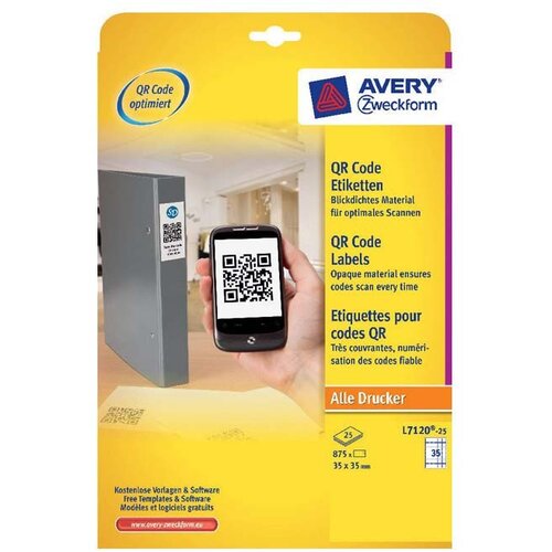 Avery Zweckform Etikete za QR kode 35 x 35 mm Slike
