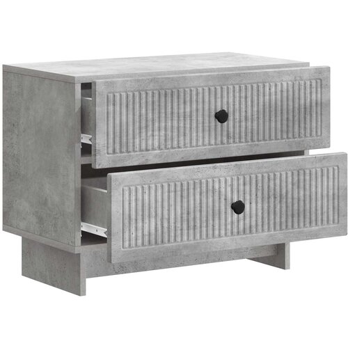  Noćni ormar Betonska siva 62 x 34,5 x 47,5 cm Konstruirano drvo Slike