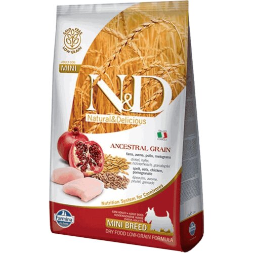 N&amp;amp;d Low Grain Hrana za pse Mini Adult, Piletina &amp;amp; Nar Slike