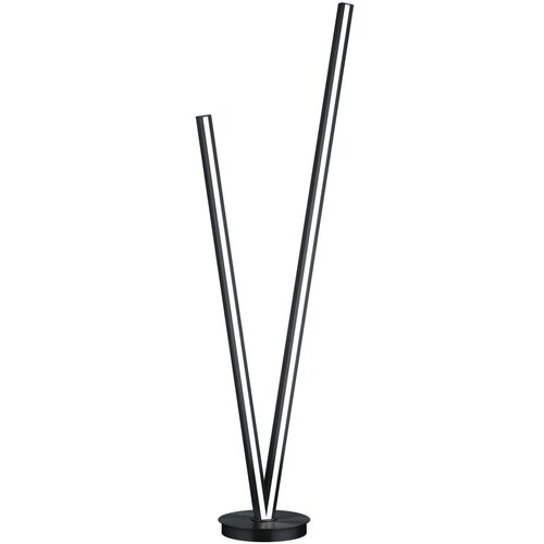 CINQUE Črna LED stoječa svetilka z glasovnim upravljanjem s pomočjo mobilne aplikacije s kovinskim senčilom (višina 172,5 cm) Cicanto – Cene