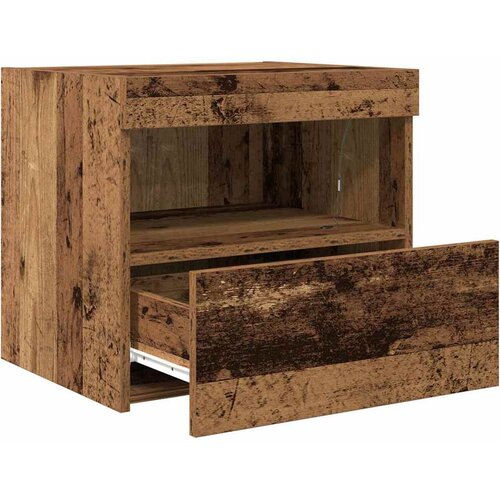  Noćni ormar 2 pcs Staro drvo 50 x 40 x 45 cm Konstruirano drvo Slike
