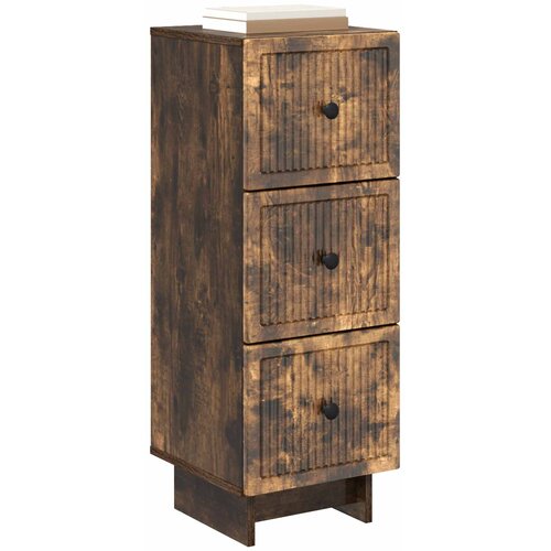  Ormar s ladicama Dimljeni hrast 33 x 34,5 x 90 cm Slike