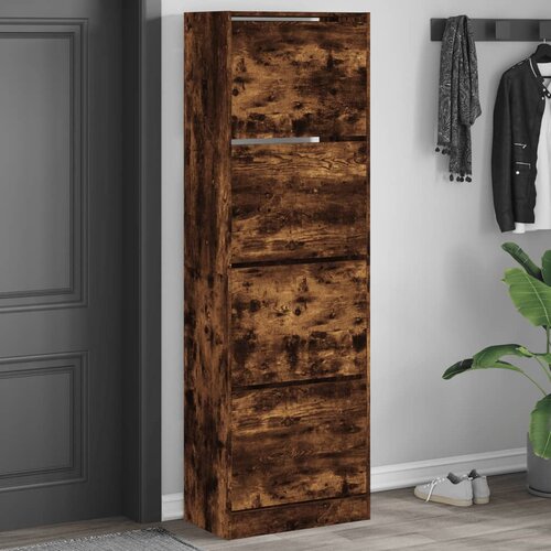Ormarić za cipele s 4 ladice boja hrasta 60 x 34 x 187,5 cm Cijene