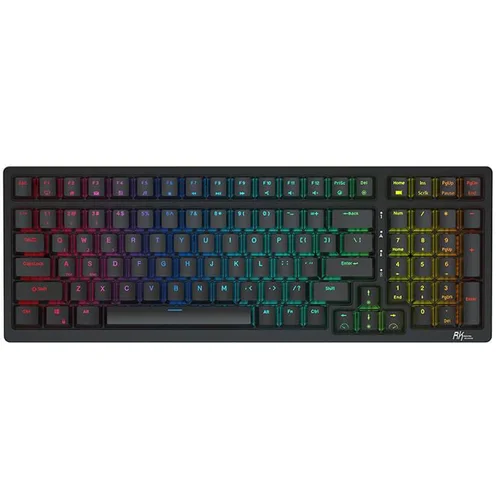 Royal Kludge RK98 RGB bežična mehanička tipkovnica crna, smeđi prekidači, UK layout