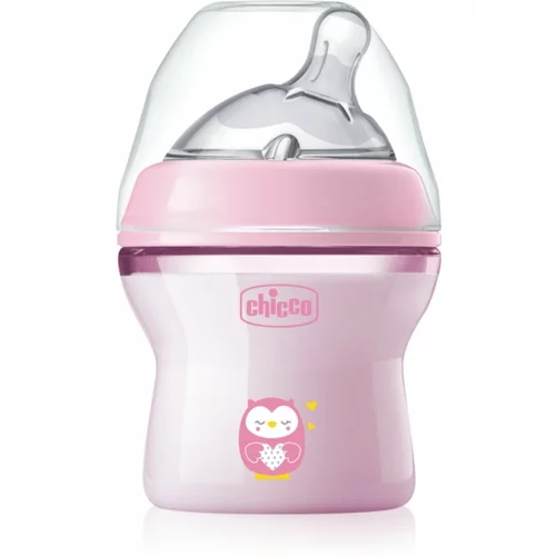 Chicco Natural Feeling Pink Girl steklenička za dojenčke 0 m+ 150 ml