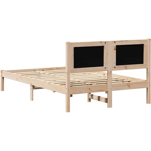  Krevetna konstrukcija Crna 120 x 200 cm Čvrsto borovo drvo Smeđa Slike