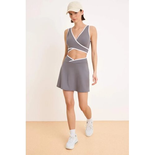 TRENDYOLMILLA ženski &amp;scaron;orts suknja Thmss26Sr00002, siva-siva Slike