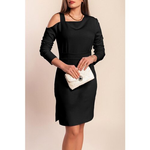Fenzy Elegantna Midi Obleka, Črna Cene