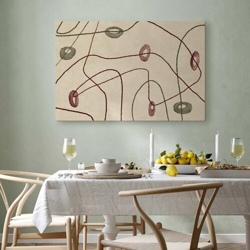  Slika - Lines and shapes &amp;ndash; bead labyrinth on a pale washed background 120x80 Slike