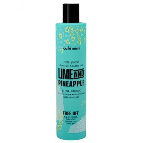 CafeMimi Gel pena za kupanje i tu&amp;scaron;iranje CAFE MIMI (antistres limeta i ananas) 300g Slike