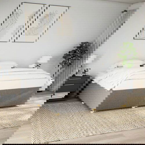 VidaXL Posteljni okvir brez vzmetnice taupe 180x200 cm blago Slike