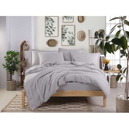 Lessentiel Maison Lan set Muslin, 200x220 cm, siva Cijene