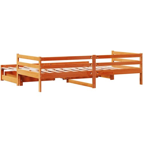  Dnevni krevet na razvlačenje bez madraca vo&amp;scaron;tano smeđi 90x190cm Slike