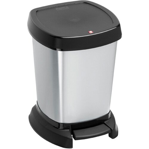 Rotho Koš za smeti s pedalko Paso 6l / 23,4x21,9x29,2cm / srebrna, črna / pvc, (20456210) Cene