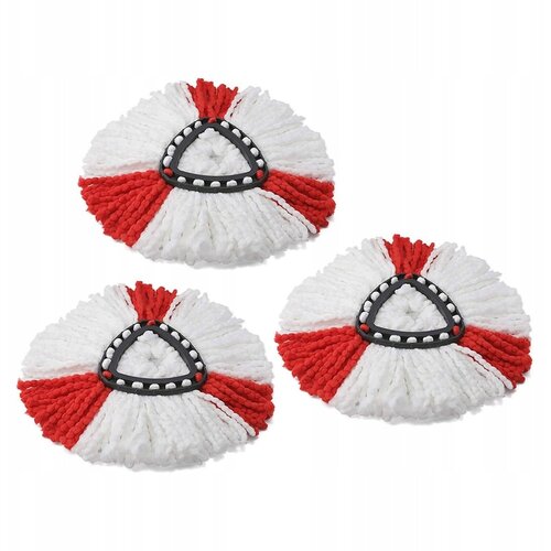 Rosfix Rotacijski vložek za mop 38 cm rdeče-bele barve, - set 3 kosov, (21656721) Cene