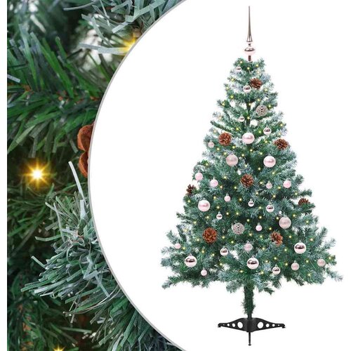 vidaXL Umestno božično drevo med 150 LED Zelena 150 cm PVC in Jeklo Cene
